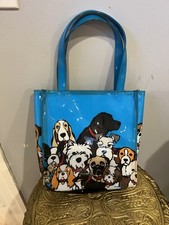 Marc Tetro Blue All My Dogs Lunch Tote Handbag