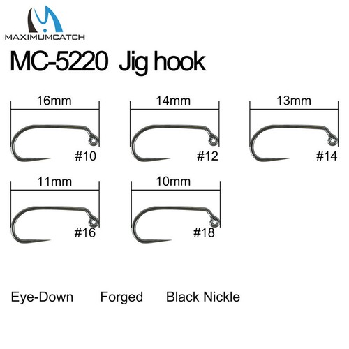 Maxcatch 100pcs Fly Fishing Hooks Dry&Wet&Nymph&Shrimp Caddis Pupa Jig Hooks - Picture 18 of 18