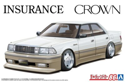 青島AIMGAIN CROWN  Saloon 1/24 Aoshima 1/24 Scale Model Car Kit Insurance Toyota UZS131 Crown