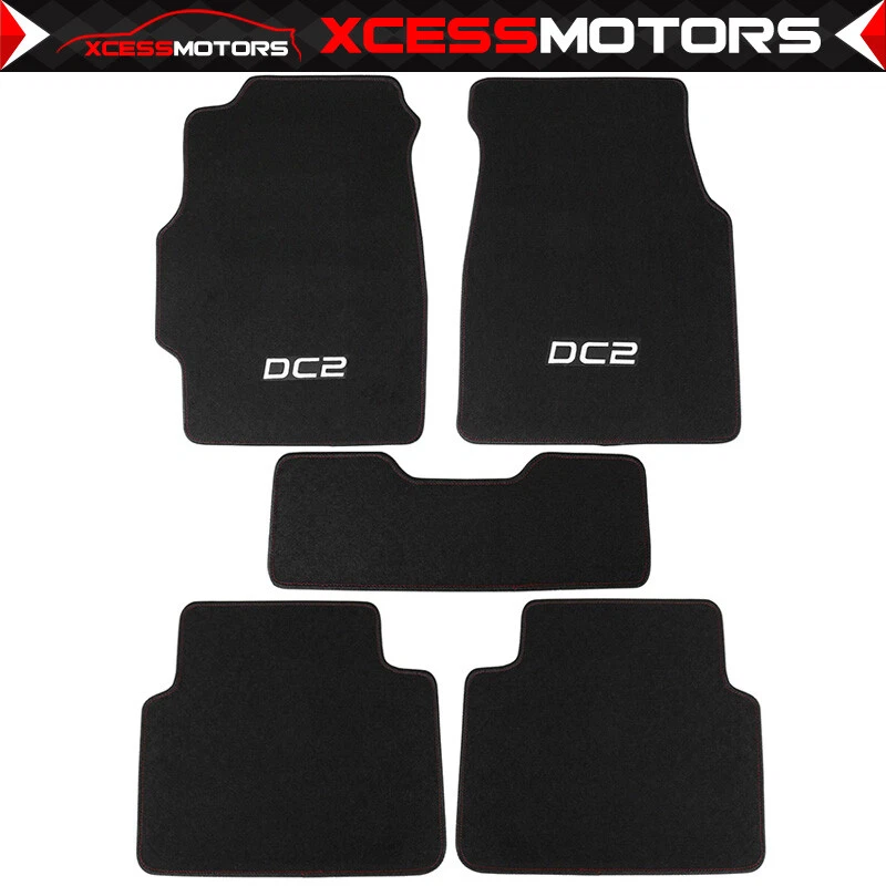 Alfombrillas de nailon negras con logotipo personalizado 94-01 Acura Integra DC OE Foto 3 de 4