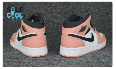 Nike GS Air Jordan 1 Mid Pink Quartz ナイキ Nike Air Jordan 1 AJ1 Mid GS Pink White Quartz Shoes 555112