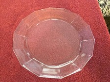 clear glass 16 sided dinner plate