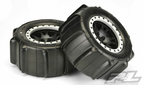 Pro-Line 10146-13 - Sling Shot 4.3" Pro-Loc Sand Paddle Tires & X-Maxx Wheels - 第 1/1 張圖片