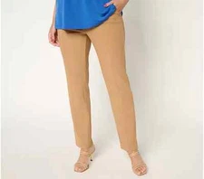 Attitudes Renee Euro Knt Strght Leg Ankle Pants-Evnng Sand-Petite Medium-A681244