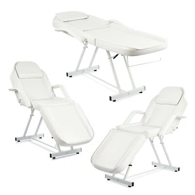 VONLUCE Massage Bed Chair with Stool Adjustable Beauty Spa Table Salon Parlour