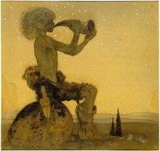 John Bauer Vill Vallareman Fairy Shepherd Art Print 1910