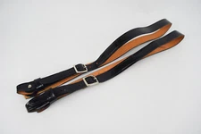 Gould & Goodrich H99 Black High Gloss Shoulder Straps Silver Buckle 46