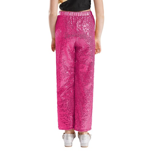 Kids Girls Pants School Trousers Sequin Dance Jazz Bottoms Sparkling Sequins - Picture 22 of 76