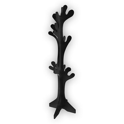Appendiabiti Da Terra A Forma Di Albero - In Legno, Grigio, 40x170 Cm, 10 Ganci, Ideale Per Camera, Ingresso E Soggiorno