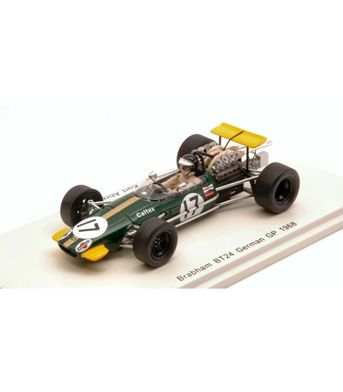 BRABHAM BT24 KURT AHRENS 1968 N.17 12th GERMAN GP 1 43 BRABHAM BT24 KURT AHRENS 1968 N.17 12th GERMAN GP 1 43
