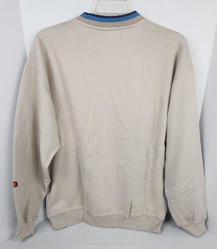 NWT VTG Ellesse Collezioni Tennis Mens Crew Neck Sweatshirt E5035 Large Stone - Picture 5 of 11