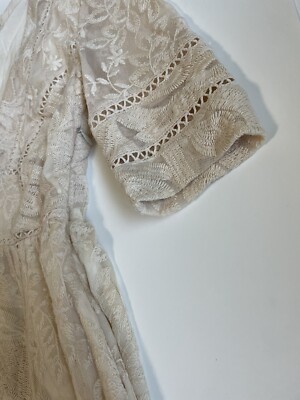 lace dress with ruffles Cece Lace Ruffle Tie Back Mini Dress main image 0
