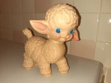 1955 Sun Rubber Co. Sheep/ Lamb Squeaker 6.4" tall x 5.5"x 3"