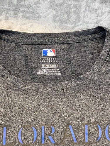 MLB Colorado Rockies Hombres 3XL Gris Púrpura Manga Corta Camiseta Suave - Imagen 3 de 6