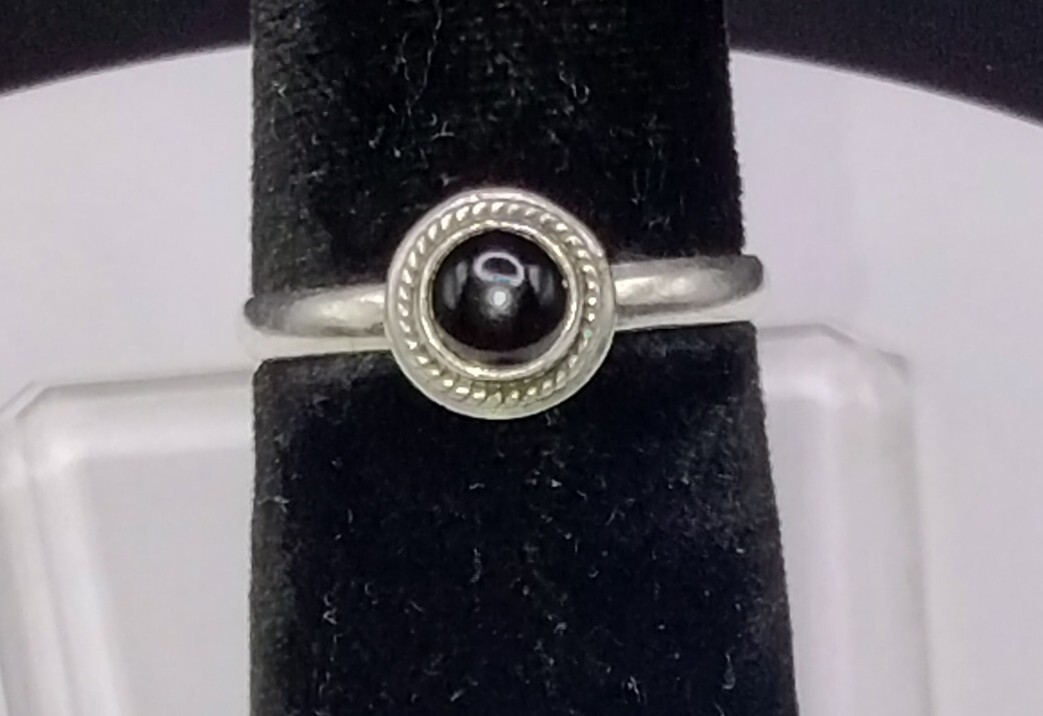 Silver Black Onyx Ring Handmade 925 Solid Sterlin… - image 2