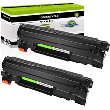 GREENCYCLE 2PK 35A CB435A Black Toner Cartridge Compatible for HP LaserJet P1006