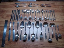 52 piece WM Rogers Special Silver Plate Flatware Serving Set cocktail + Meriden