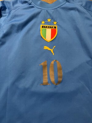 PUMA イタリア代表 TOTTI 10 シャツ Puma Italy 2003 Home Kit FRANCESCO TOTTI 10 Soccer Jersey