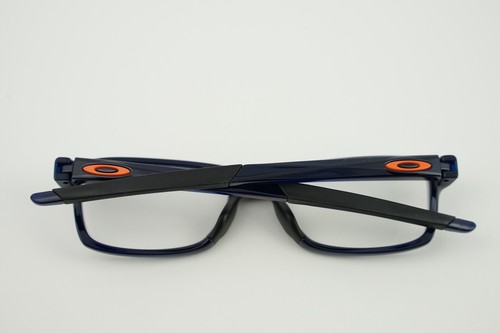 Perfect! OX8089-0452 Chamfer MNP Midnight Blue Red Icons 52-17-140 Eyeglasses - Picture 3 of 8