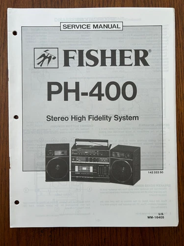 Fisher PH-400 Stereo High Fidelity System Boombox Service Manual OEM Vintage