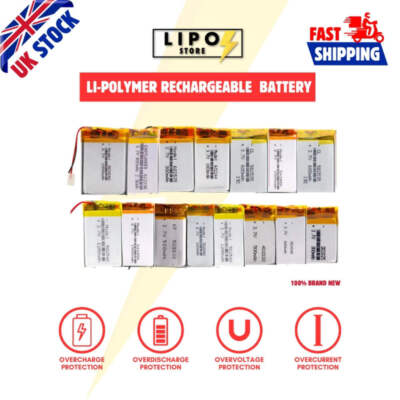   3,7V 601520 150mAh LiPo Lithium Polymer Hochleistungsakku  