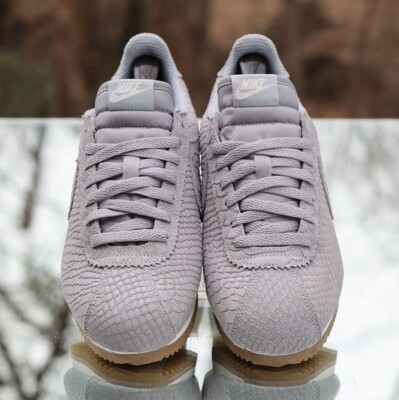 Nike Classic Cortez Leather Premium Croc 2016 Size 8.5 Grey Custom