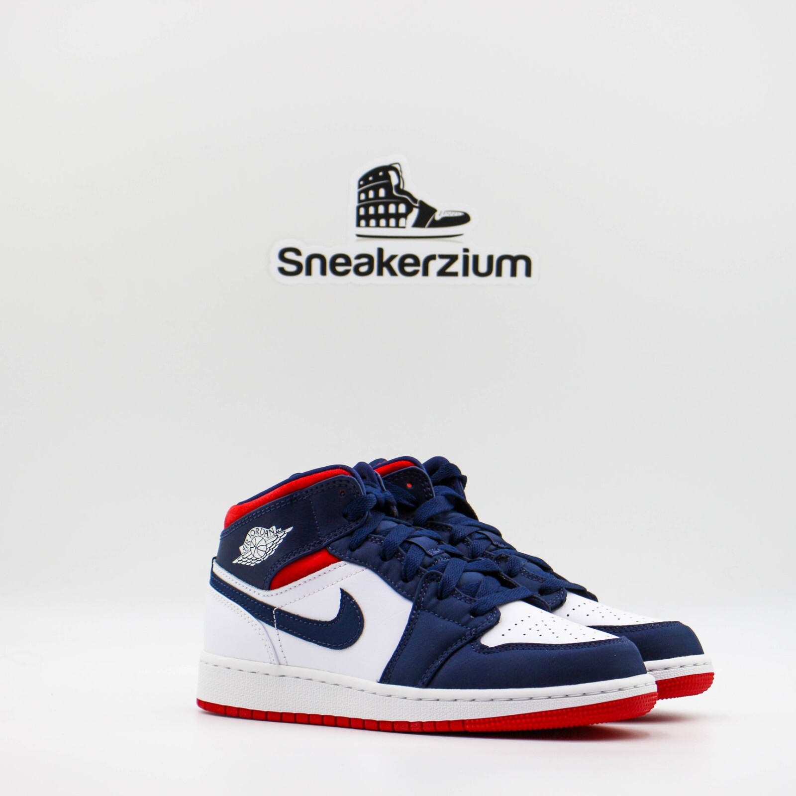 Bedenk Permanent Smaak Nike Air Jordan 1 Mid SE USA White Navy Blue Red BQ6931-104 Men&#039;s  &amp; GS Sizes | eBay