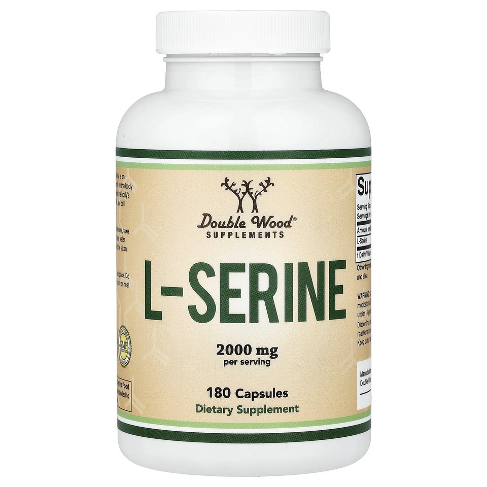L-Serine, 180 Capsules (500 mg per Capsule)