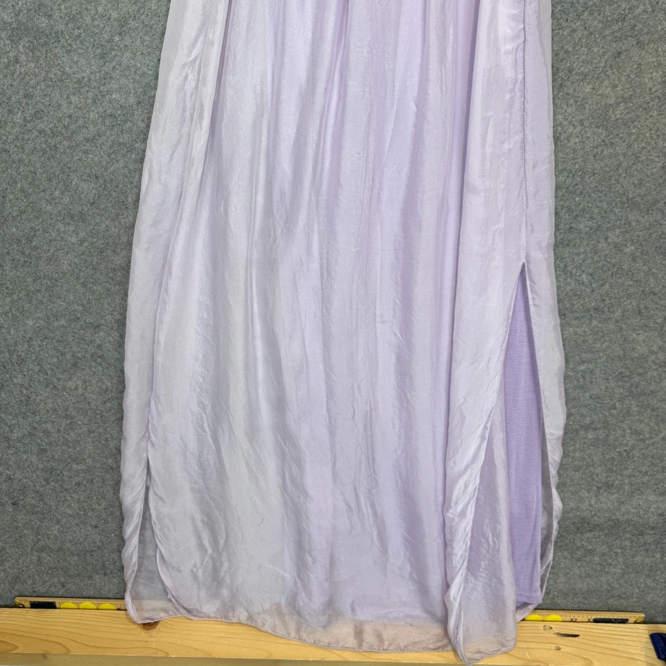 Maxi Vestido Meo Meli Seda Sin Mangas Para Mujer Talla Única OS Espagueti Aberturas Laterales Italia Foto 3 de 4