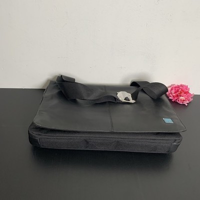 Knomo London - Black Laptop Business Messenger Bag with Shoulder Strap