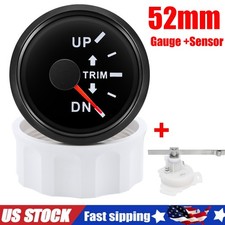 52mm Black  Trim Gauge Meter 0-190ohms UP-DN In Outboard Engine For Boat Marine