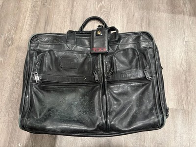 TUMI Alpha Leather Laptop Briefcase -  9674D3 - Black Travel Bag
