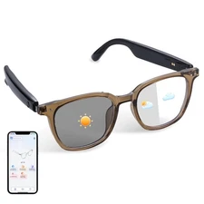 Smart Translation Glasses AI ChatGPT Bluetooth Photochromic Lens 160+ Languages