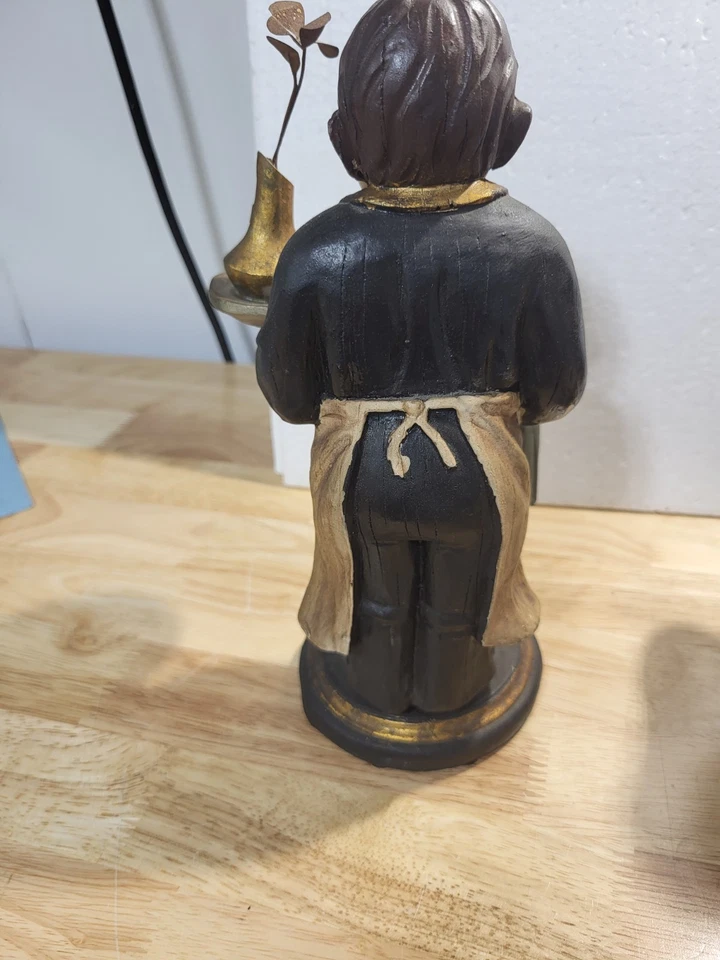 2 estatuillas de cocina vintage de 9" de 9" de camarero mayordomo para servir vino de Sterling Industries Foto 4 de 4