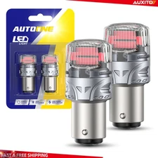 AUTOONE 1157 Aluminum LED Brake Stop BRS Lights Series 360° Red Lamp Bulb Pair