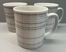 The Toscany Collection Japan Coffee Mug Set Of 3 Repeating Pattern Mint