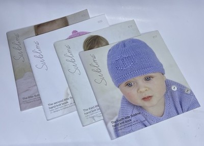 Sublime Baby Hand Knit Book Lot 4 Knitting Pattern Books Cashmere Merino