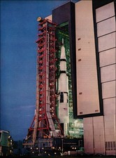 1967 Vintage Print Saturn V Cape Kennedy Rocket Launch Tower Space Race NASA