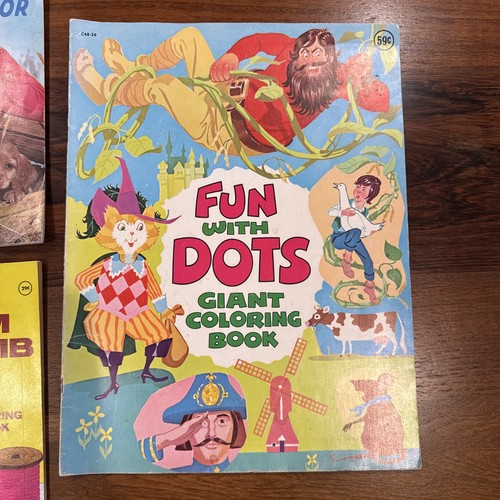 Vintage Coloring Books Lot 60’s-70’s, Tom Thumb, Pets, Fun With Dots, Unused - Afbeelding 2 van 15