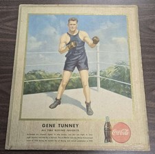 1947 Coca-Cola All Time Greats #NNO Gene Tunney Boxing FAIR 13x15 Cdbd E101481