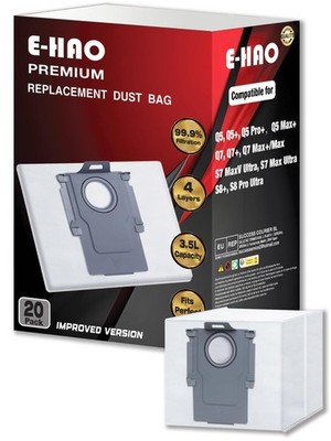 20erPack EinwegStaubbeutel als Ersatz für Roborock S8 Pro Ultra, S8+, S7 Max/...