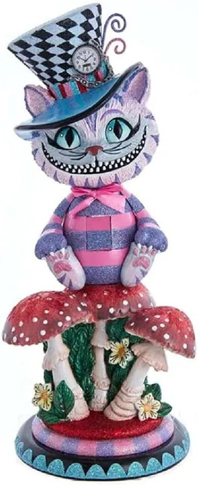 Colorful Hollywood Cheshire Cat Nutcracker - Unique Holiday Decor