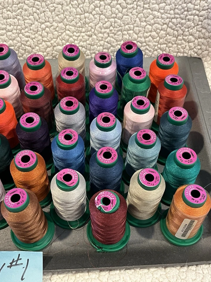 NEW Isacord Embroidery Thread, 1000m — LOT of 50 COLORS — FREE Shipping! #1 - Image 3 of 3