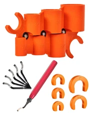 12 Pcs Plumbing Tools Kit with 1/4-1 Inch Depth Gauge and Pipe Deburring Tool & 