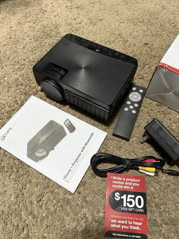 GPX Projector with Bluetooth - USB & Micro SD Ports (PJ300B) - Black ASIS READ D - Image 2 of 4