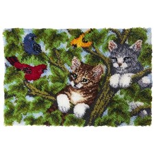 Herrschners  Kitty Climbers Latch Hook Kit