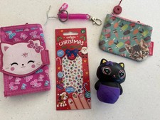 Smiggle Bundle Preowned And NEW - Wallet, Nail Stickers, Cat Squishy, Etc