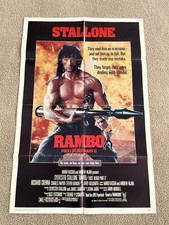 1985 RAMBO FIRST BLOOD PART 2 Original One Sheet Poster 27x41 Sylvester Stallone