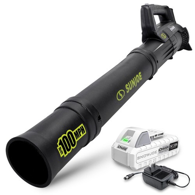 #ad SUN JOE JET LEAF BLOWER W CORDLESS TURBINE amp; CHARGING IONMAX 24V BLACK WHITE $60.06