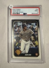 Topps 2024 Series 1 Juan Soto #50 Vintage Stock /99 PSA 9 Baseball Card